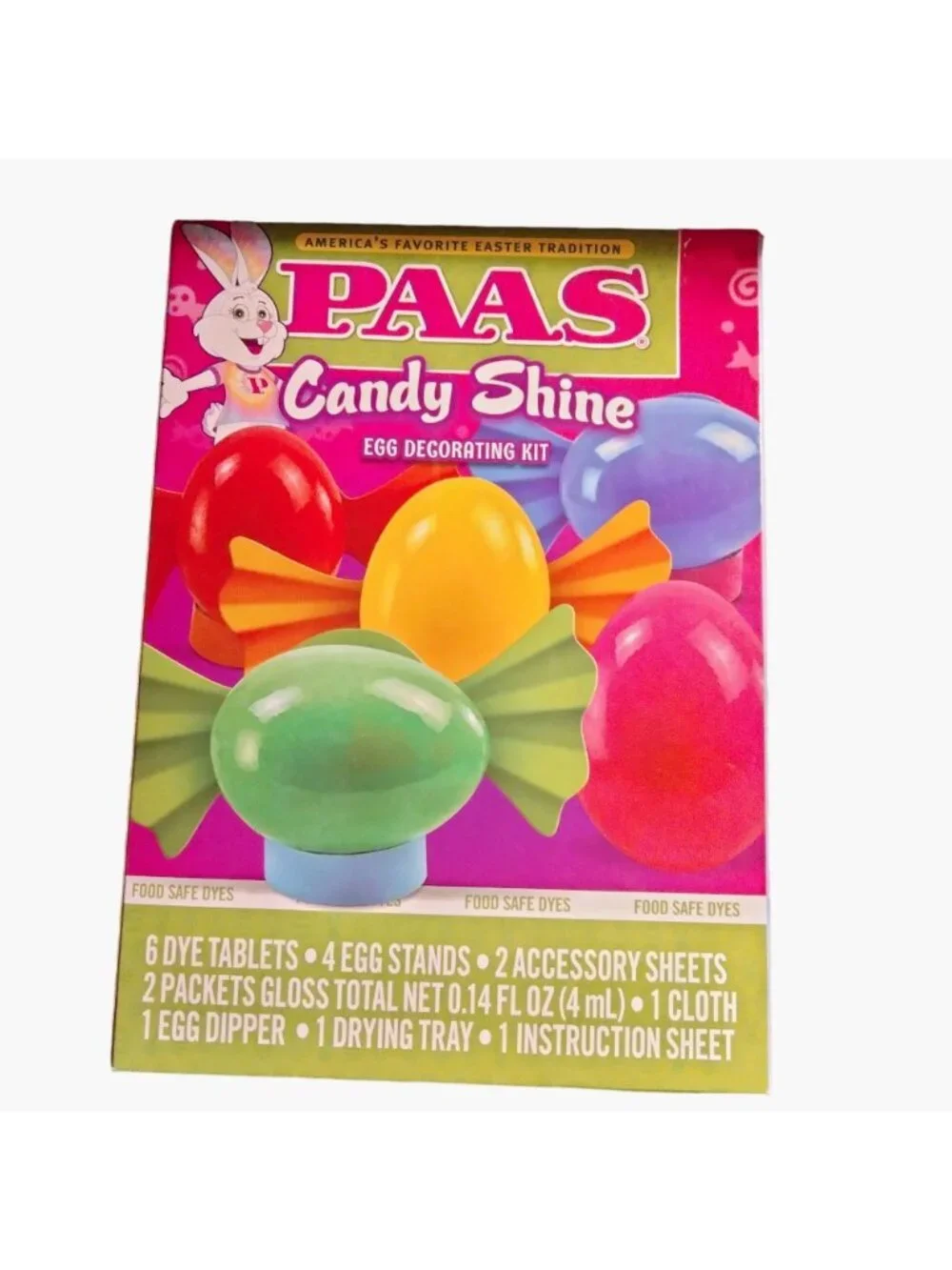Easter Egg Decorating Kit Aprons Paas Candy Shine Dye Stickers Stand Dipper Tray